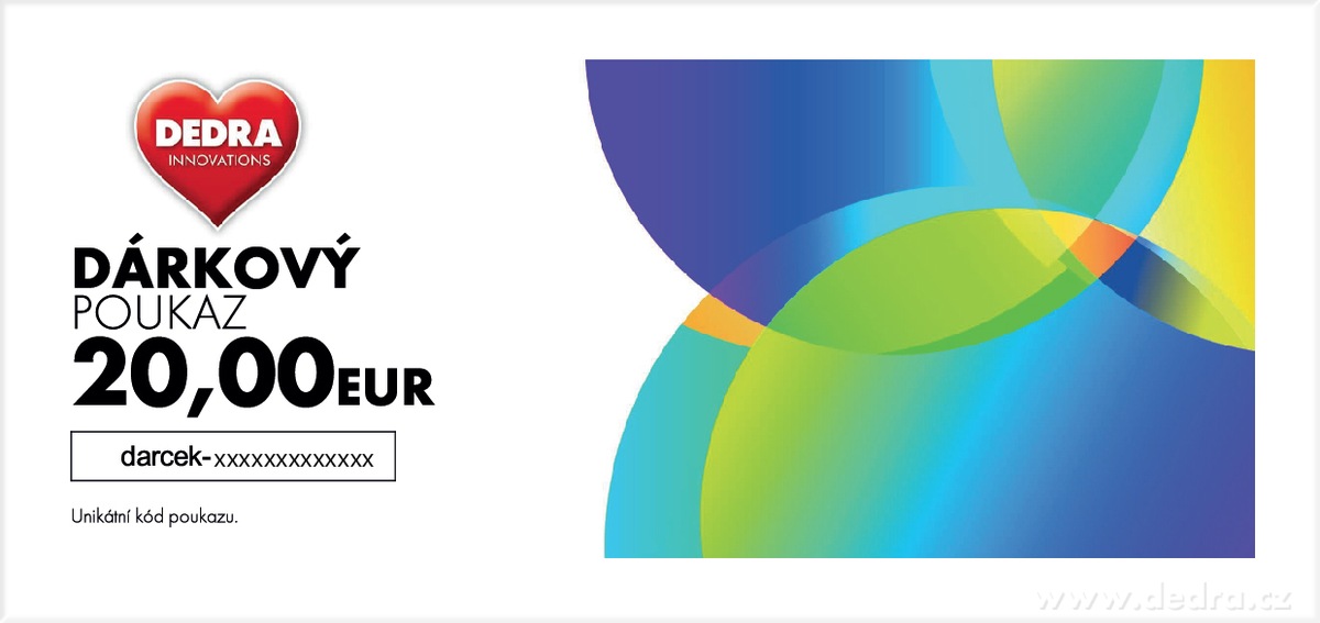 Dárkový poukaz DEDRA, 500 Kč / 20 € – náhled 2 | Grand Móda